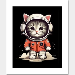 Astronaut Cat Posters and Art